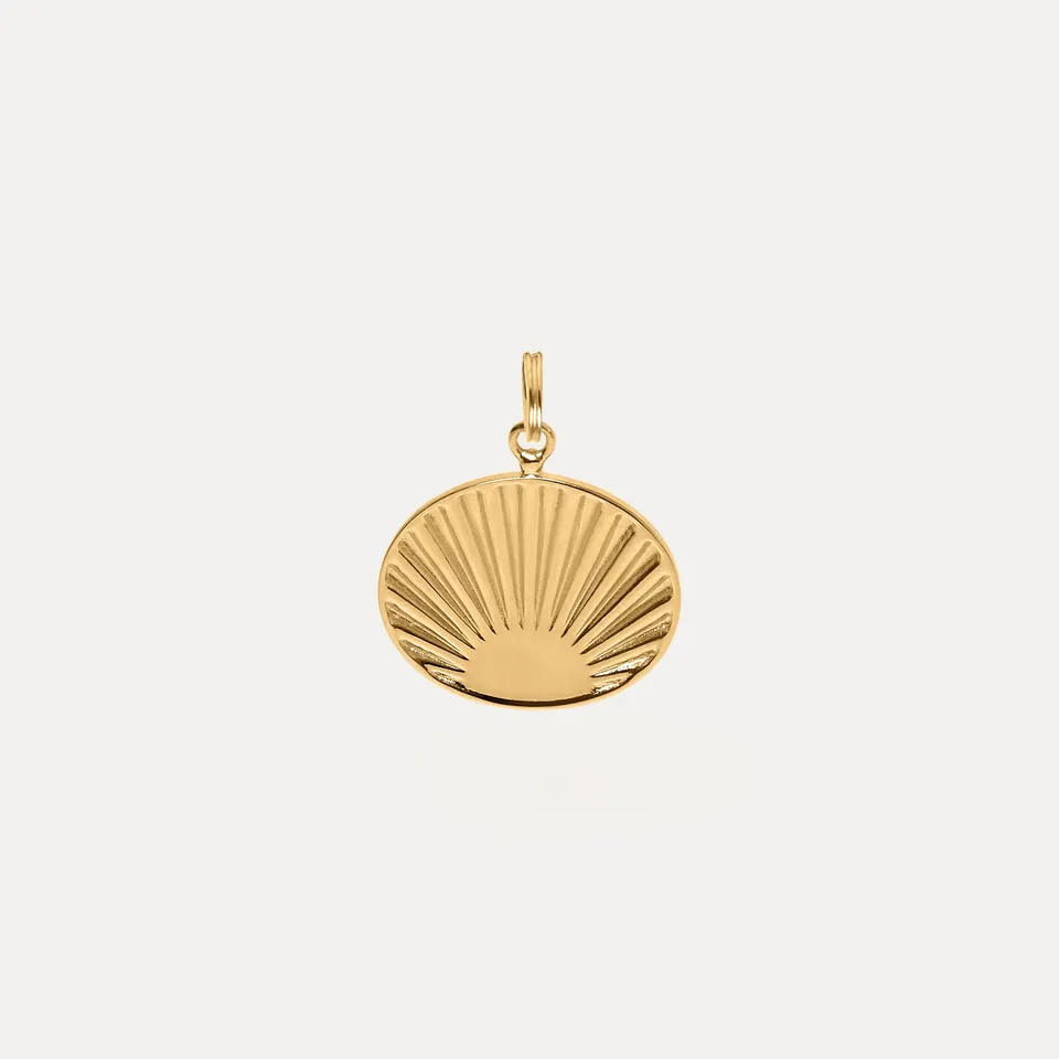 Stilnest Solar Anhänger Gold Vermeil 24k