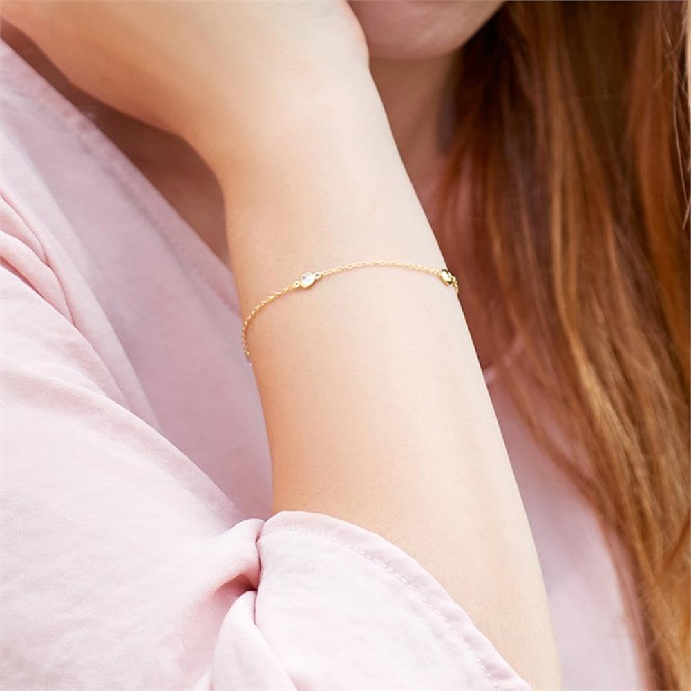 JEWLIX ID-Armbänder Armband 925er Silber vergoldet Zirkonia