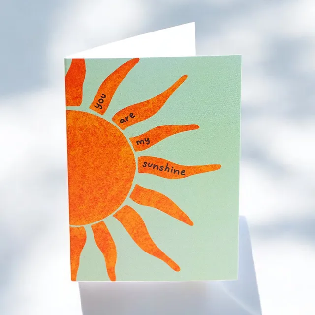 Joy by Corrine Smith Sunshine Grusskarte Orange Sonne A6
