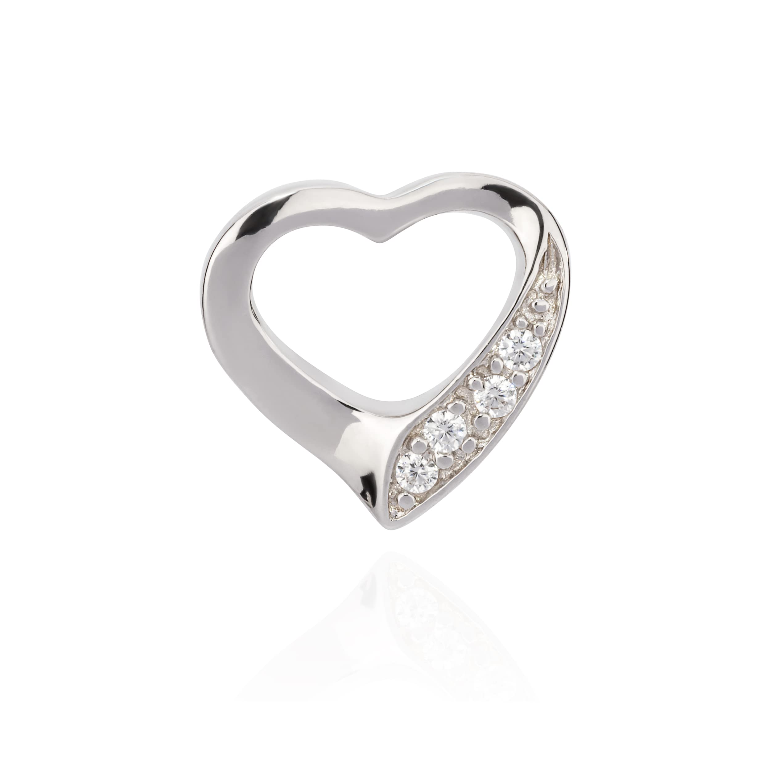 NKlaus JEWELLERY 9789 Herz Kettenanhänger Silber Zirkonia