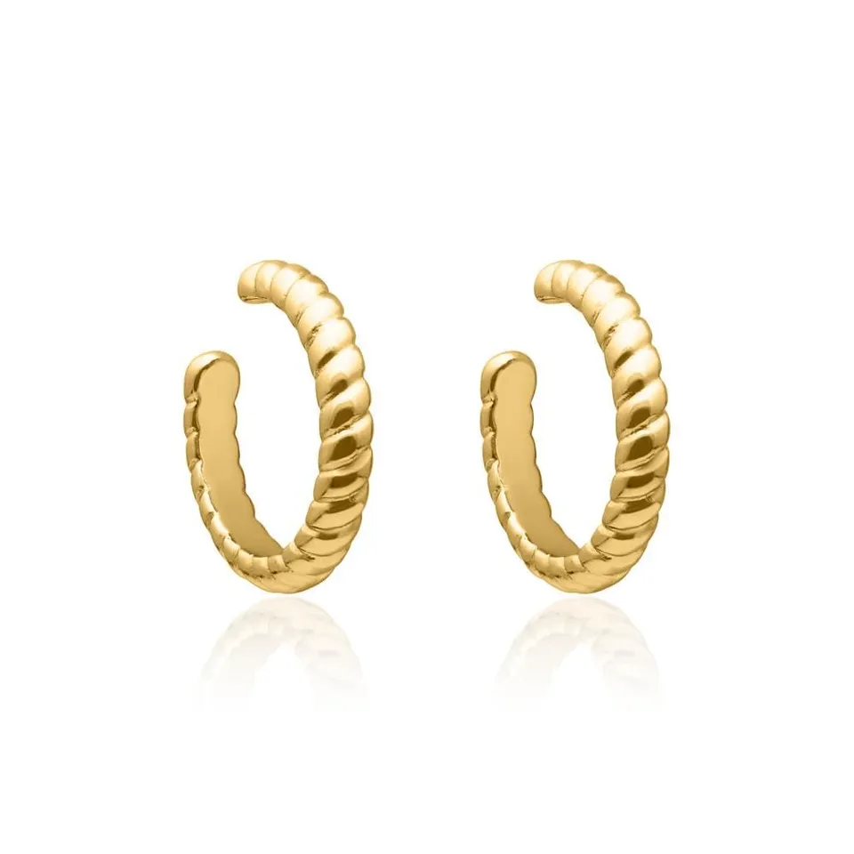 JEWLIX Ear Cuffs 925 Silber Gold Tau-Design Paar