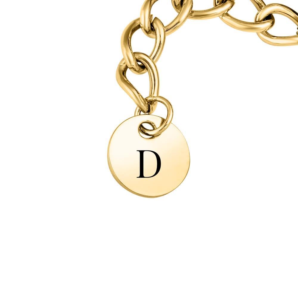 JEWLIX ID-Armbänder Anker-Armband Damen Edelstahl Gold