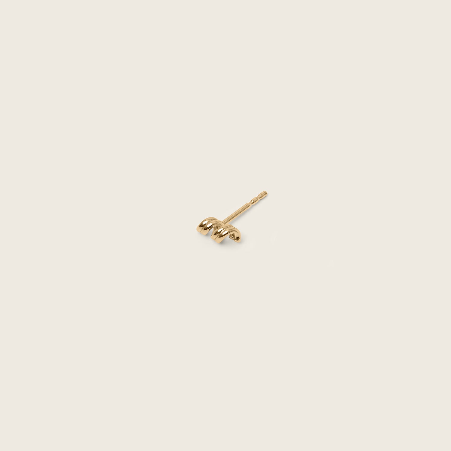 Stilnest Spiral Ohrstecker Single 585 Gold 14k Massivgold