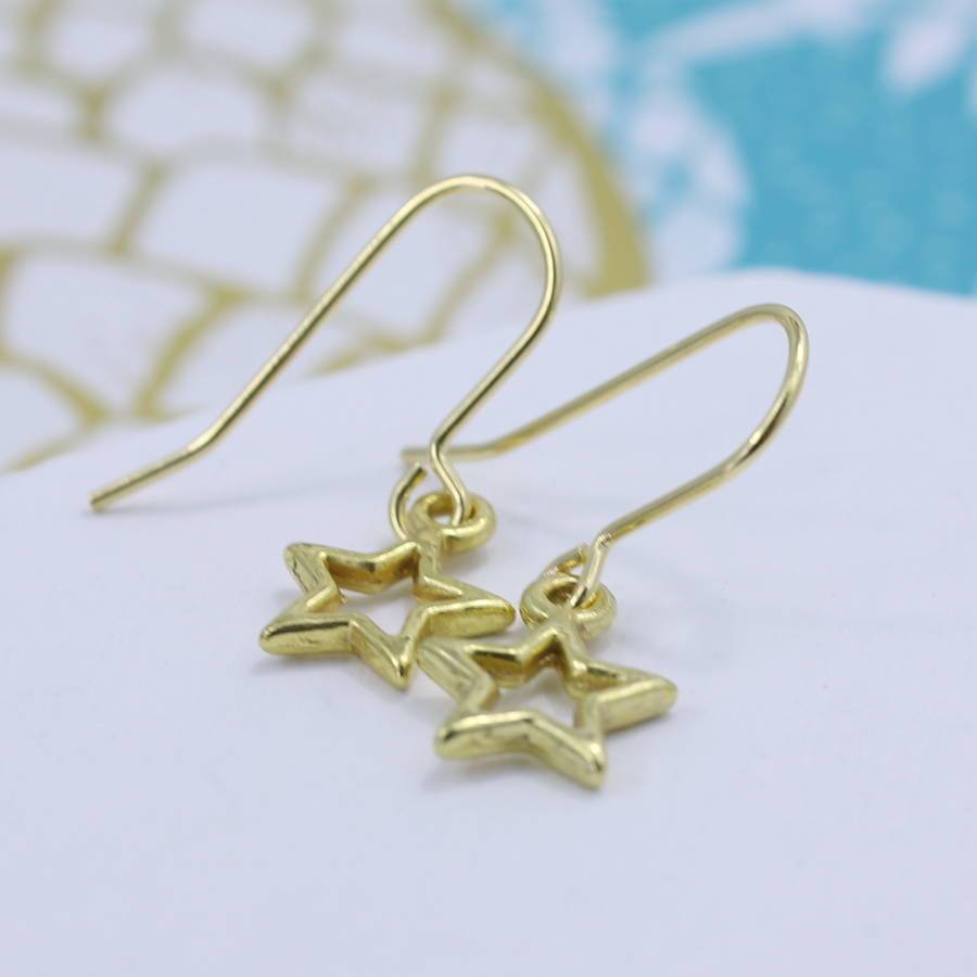 Joy by Corrine Smith Gold Star Ohrringe goldplattiert 1,1cm