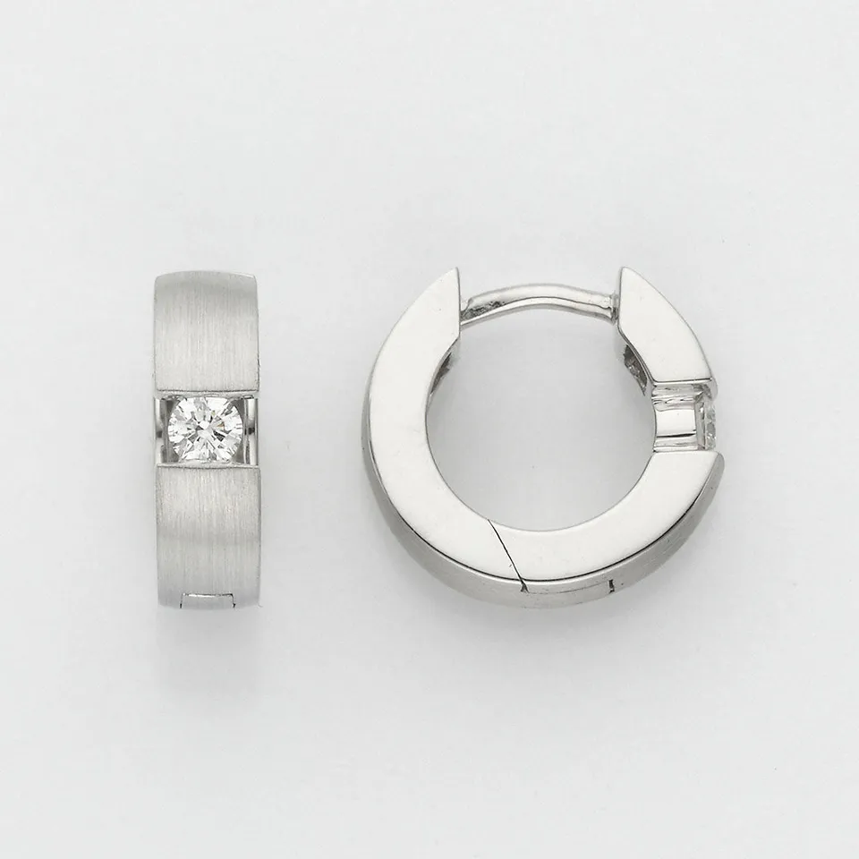 Eugen Rühle Creolen Brillant 0,13ct 585 Gelbgold 13 mm