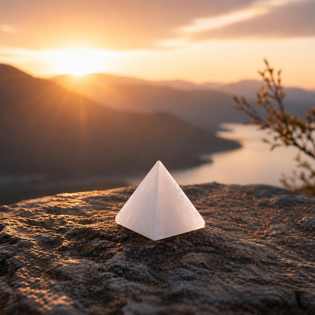 NKlaus Healing Crystals Selenit Pyramide 5x5 cm