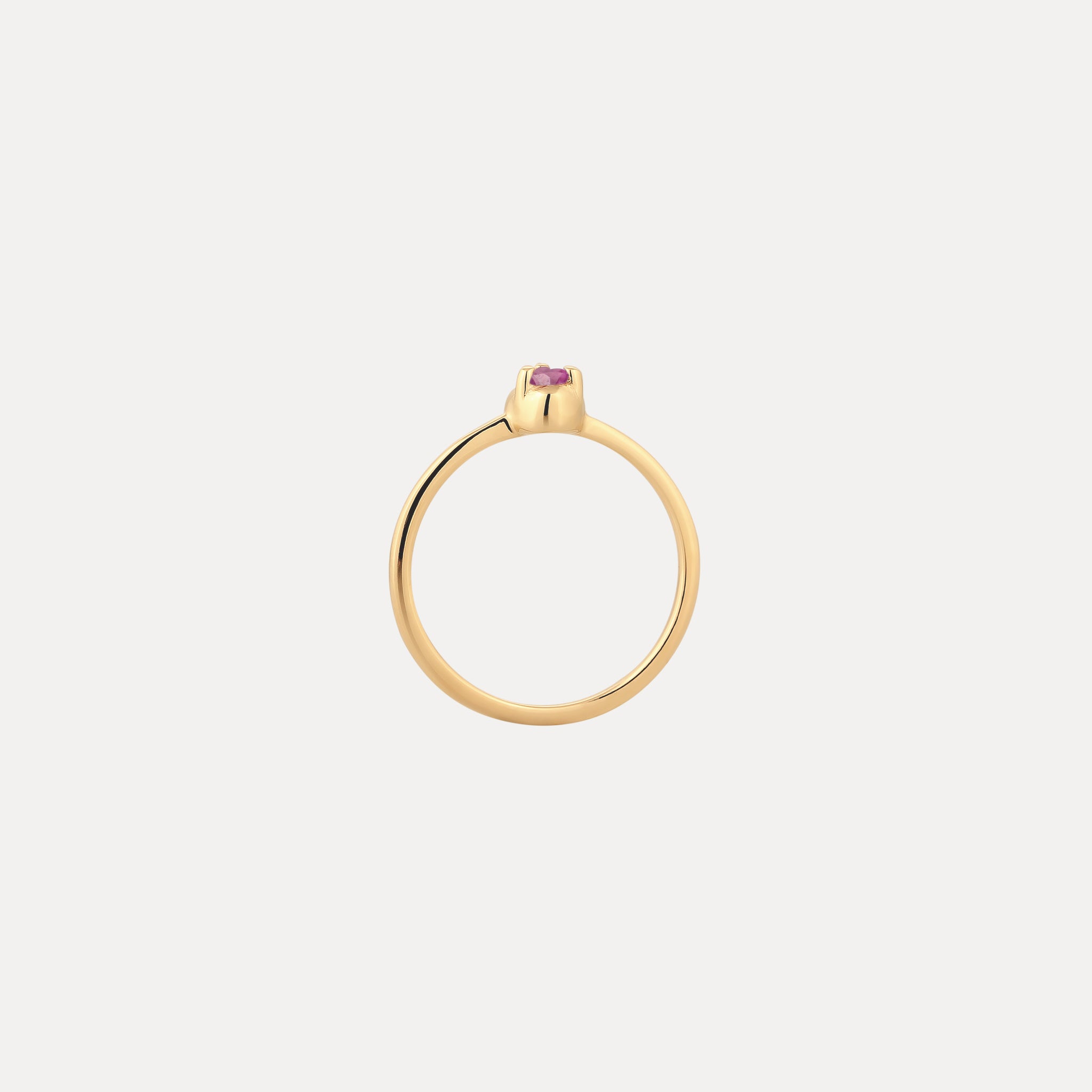 Stilnest Mini Birthstone Ring Geburtssteinring Januar Granat 52