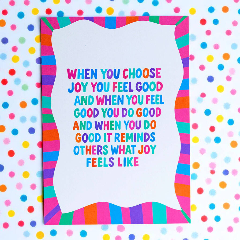 Joy by Corrine Smith Choose Joy A5 Print Spruchbild