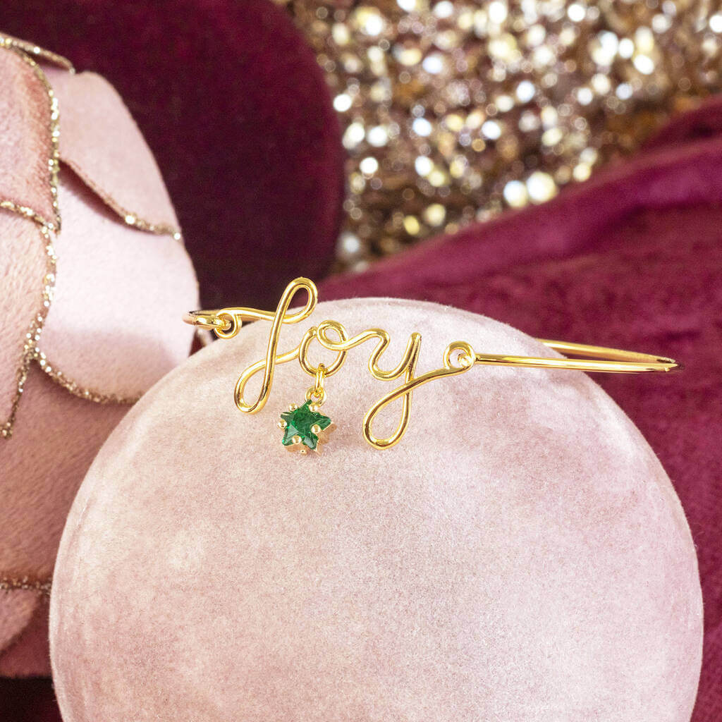 Joy by Corrine Smith JOY Armband Gold Geburtsstein Stern
