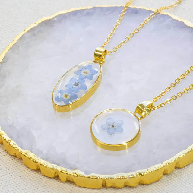 Joy by Corrine Smith Forget Me Not Halskette Gold Blume