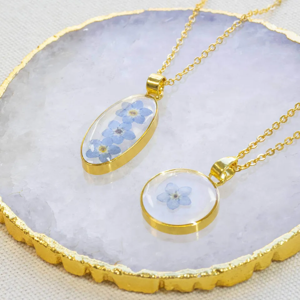Joy by Corrine Smith Forget Me Not Halskette Gold Blume
