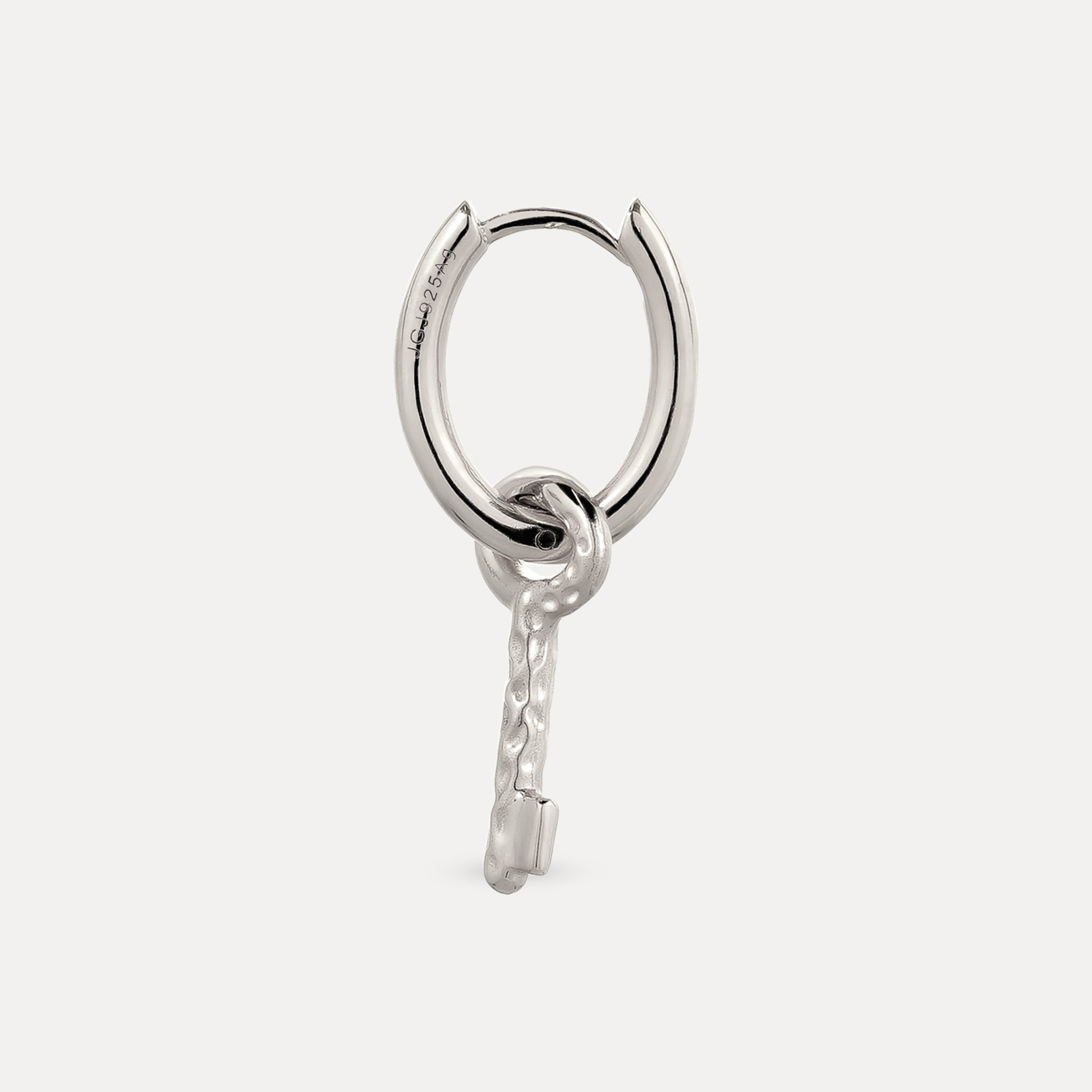 Stilnest Key Creole Single Ohrring Gold Vermeil