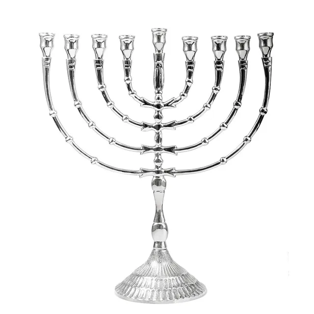 NKlaus CANDLE HOLDER Menorah 9er Silber 32 cm