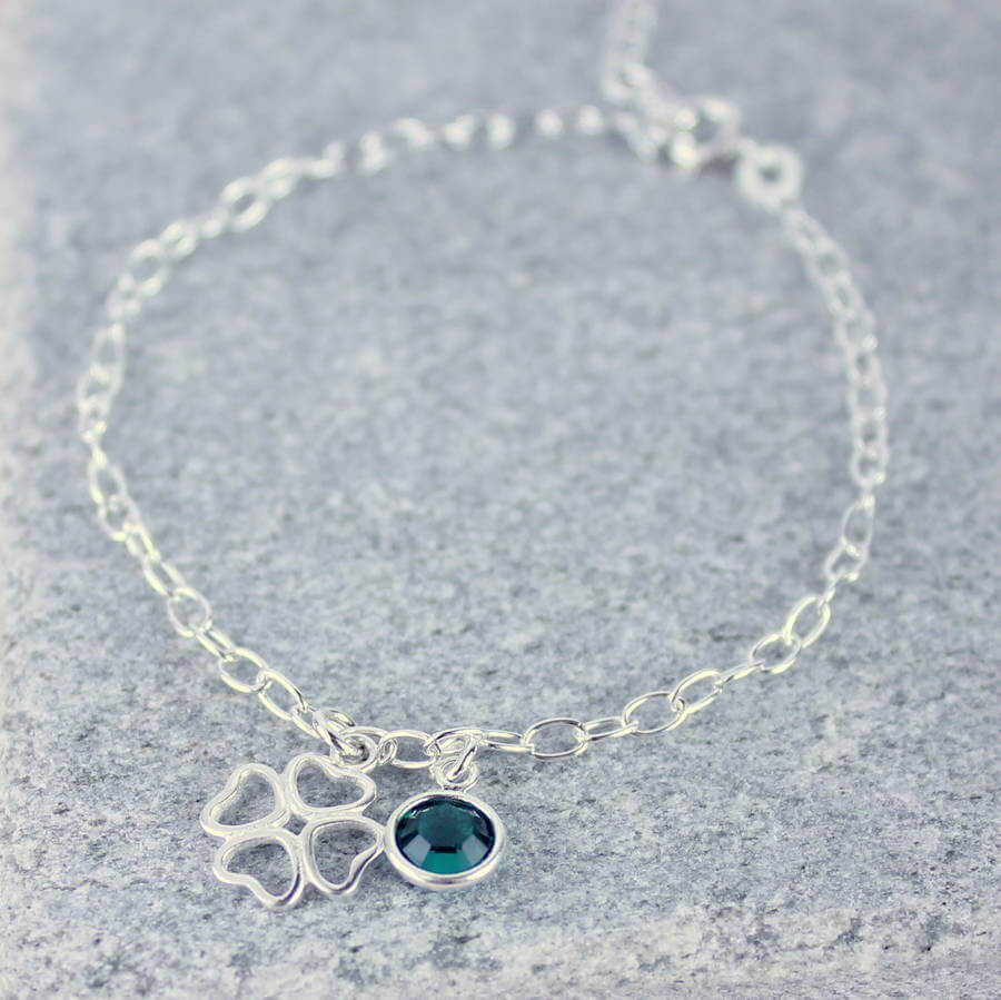 Joy by Corrine Smith Lucky Clover Armband Silber Kleeblatt