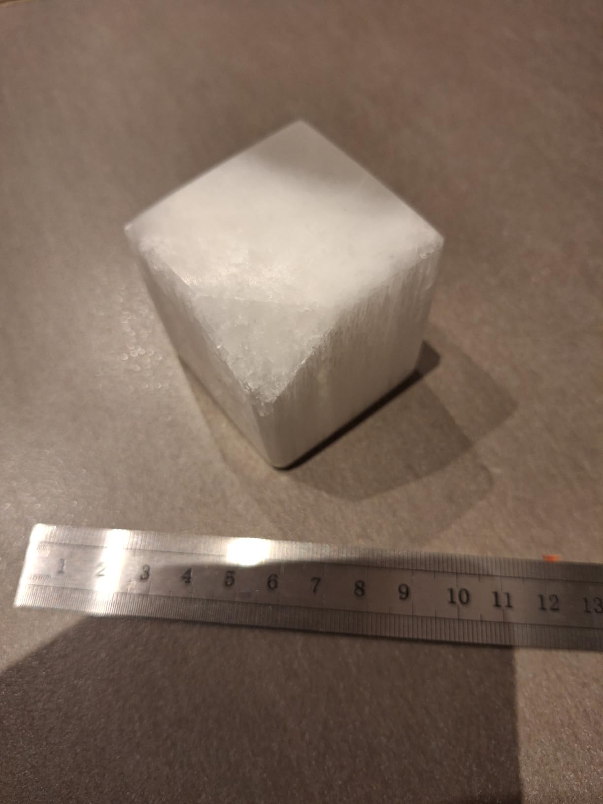 NKlaus Healing Crystals Selenit-Würfel 5x5cm Weiß 280g