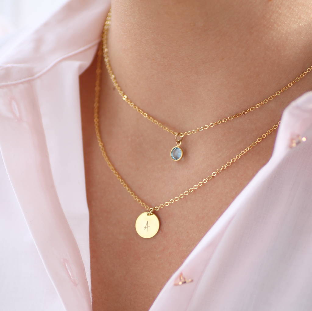Joy by Corrine Smith Layered Halskette Gold Geburtsstein