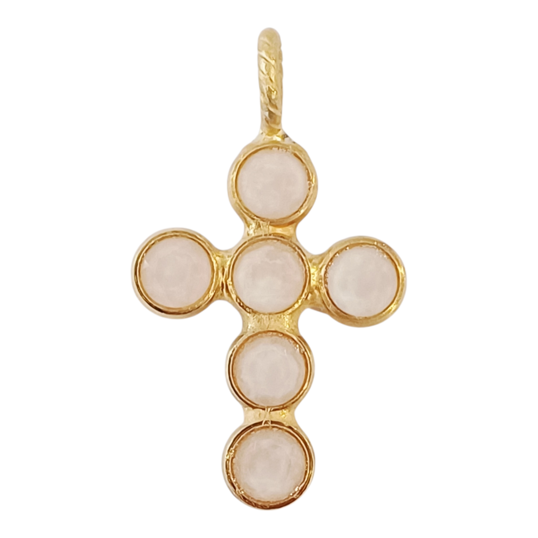 Alevá Bijoux Croce Minitonda Anhänger Kreuz Mini Rund