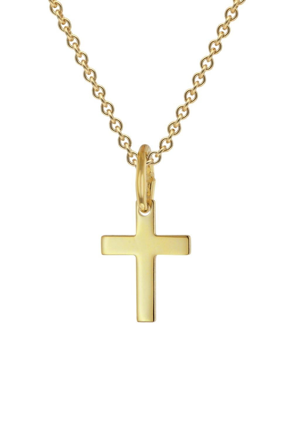 trendor Halsketten Kreuz-Anhänger 333 Gold Kinder Halskette