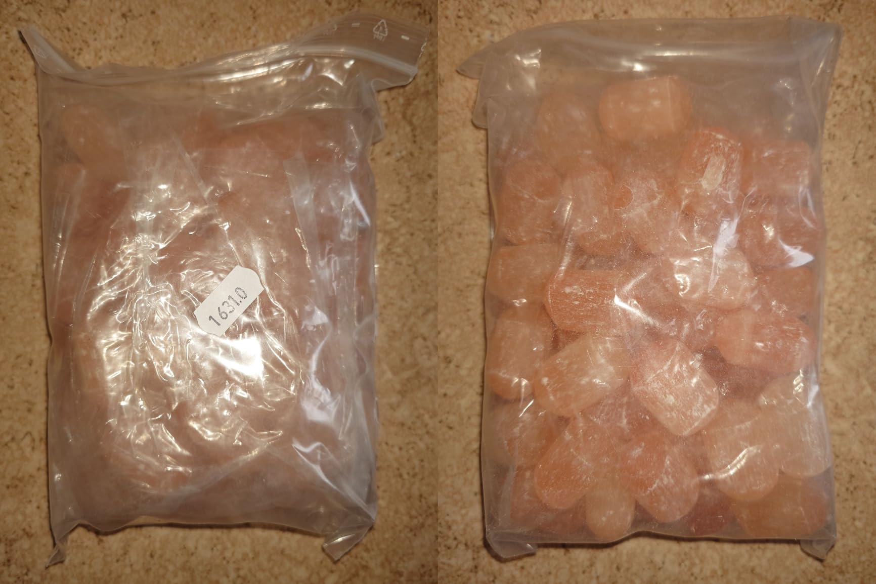 NKlaus Healing Crystals Oranger Selenit Trommelsteine 900g Edelstein
