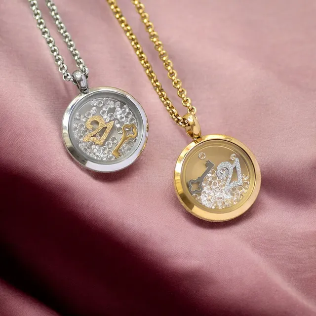 Joy by Corrine Smith 21 Birthday Floating Locket Halskette