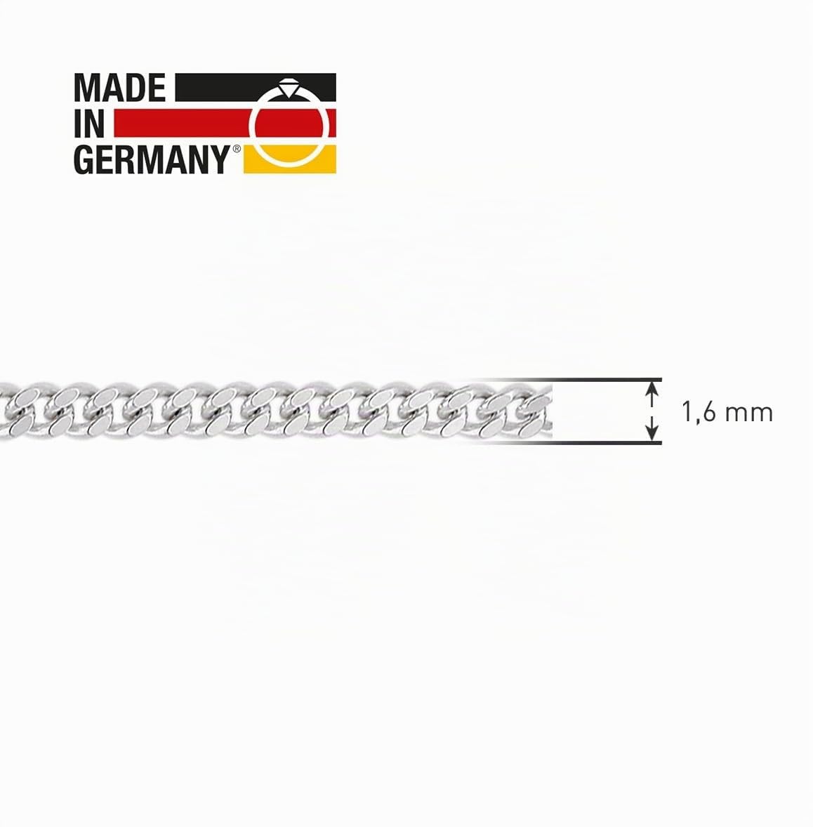 trendor Panzerkette 15711 Silber 925 Halskette 50 cm 1,6 mm