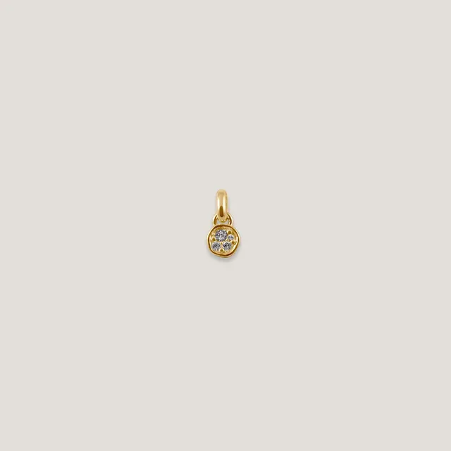 Stilnest Belong Pavé Anhänger 24k Vermeil Weiße Kristalle