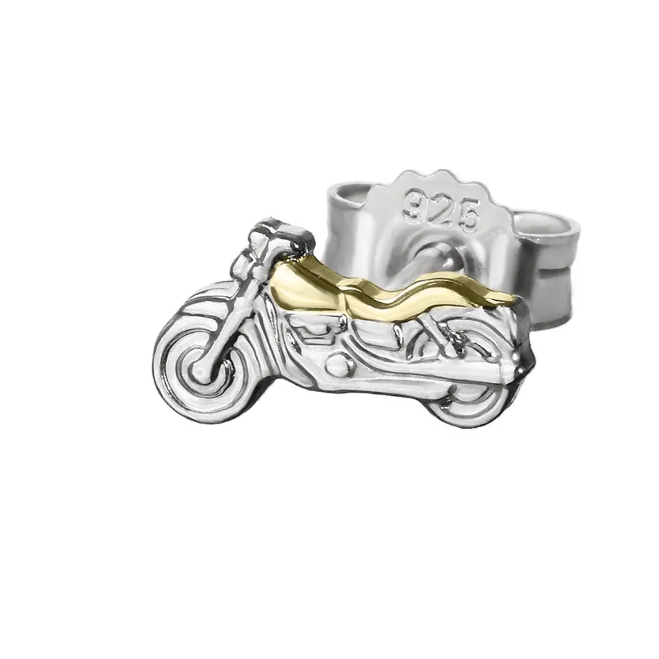 NKlaus Jewellery Motorrad Ohrstecker Silber 925 8x4mm