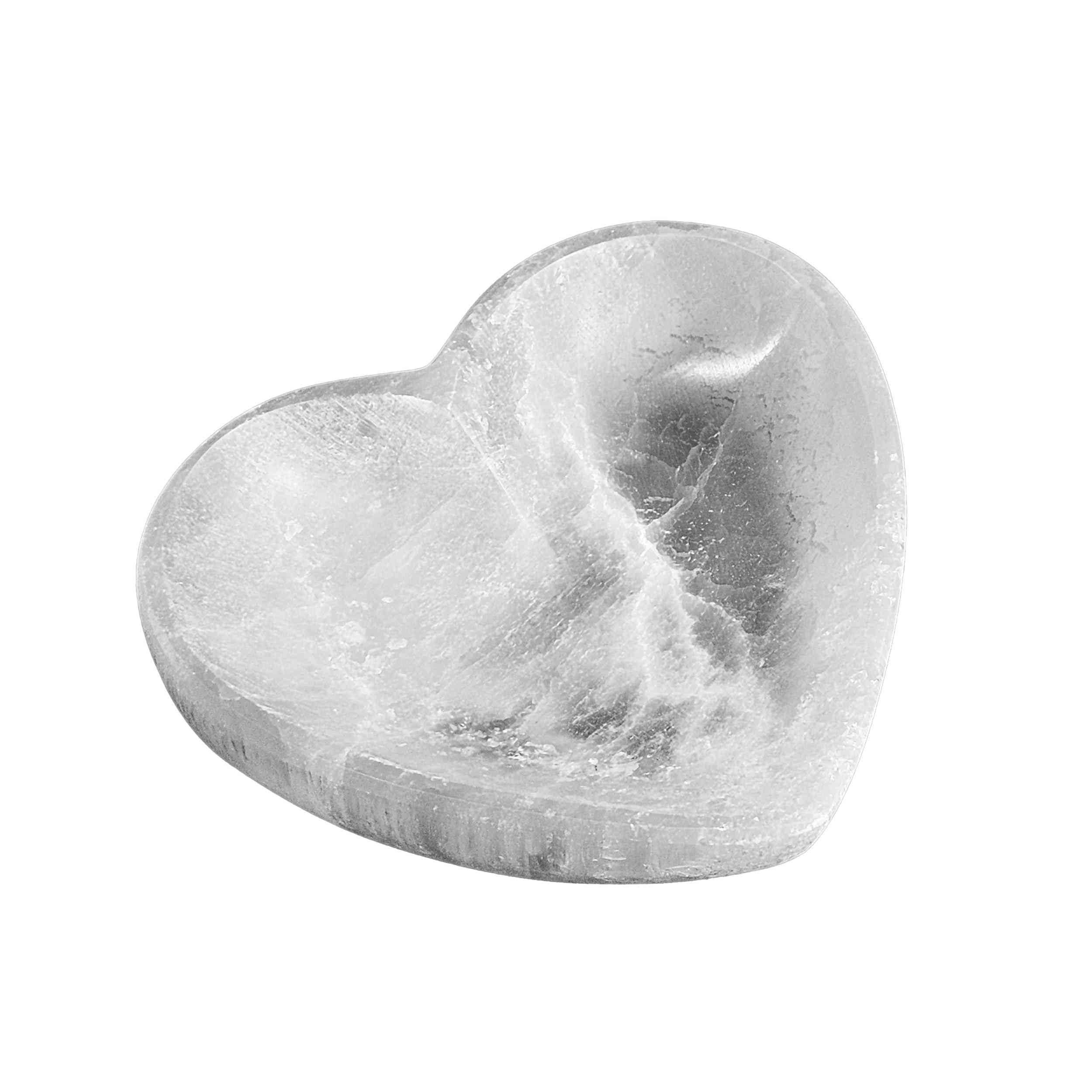 NKlaus Selenit Herzschale Schmuckschale 8 x 2 cm