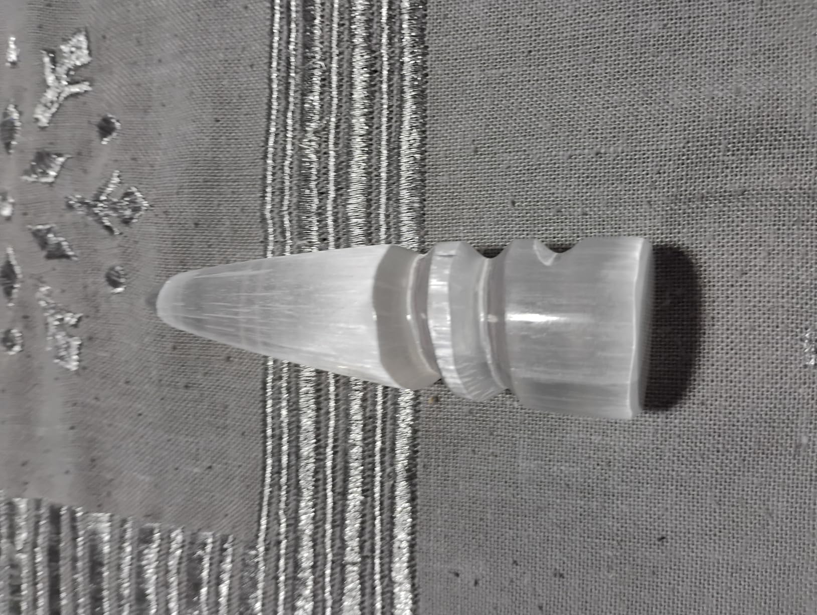 NKlaus Healing Crystals Selenit Obelisk Turm 10 cm Spiral 47 g