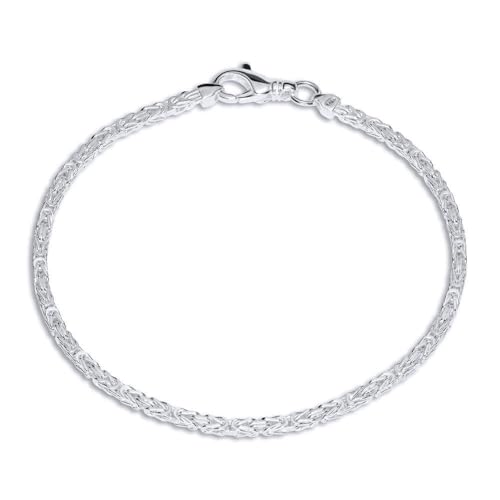 JEWLIX Königsarmbänder Silberarmband 925 2,5mm 21cm
