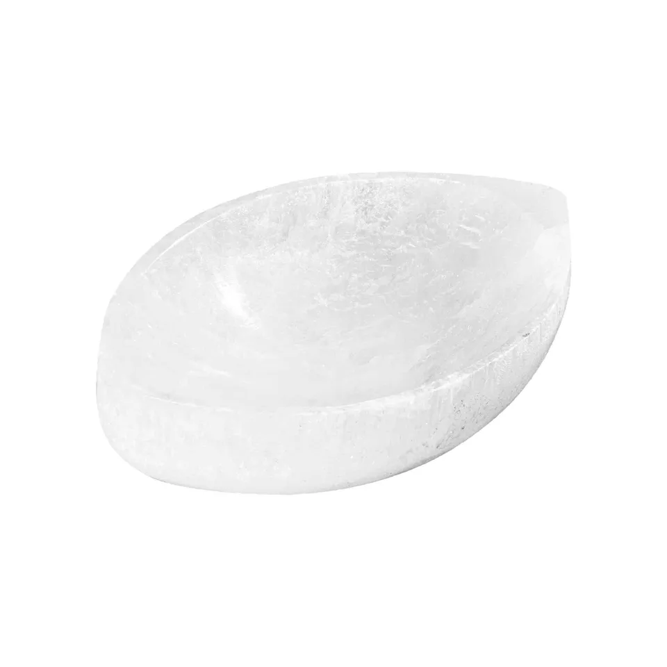 NKlaus Healing Crystals Selenit Blattschale 8,5cm Schmuck