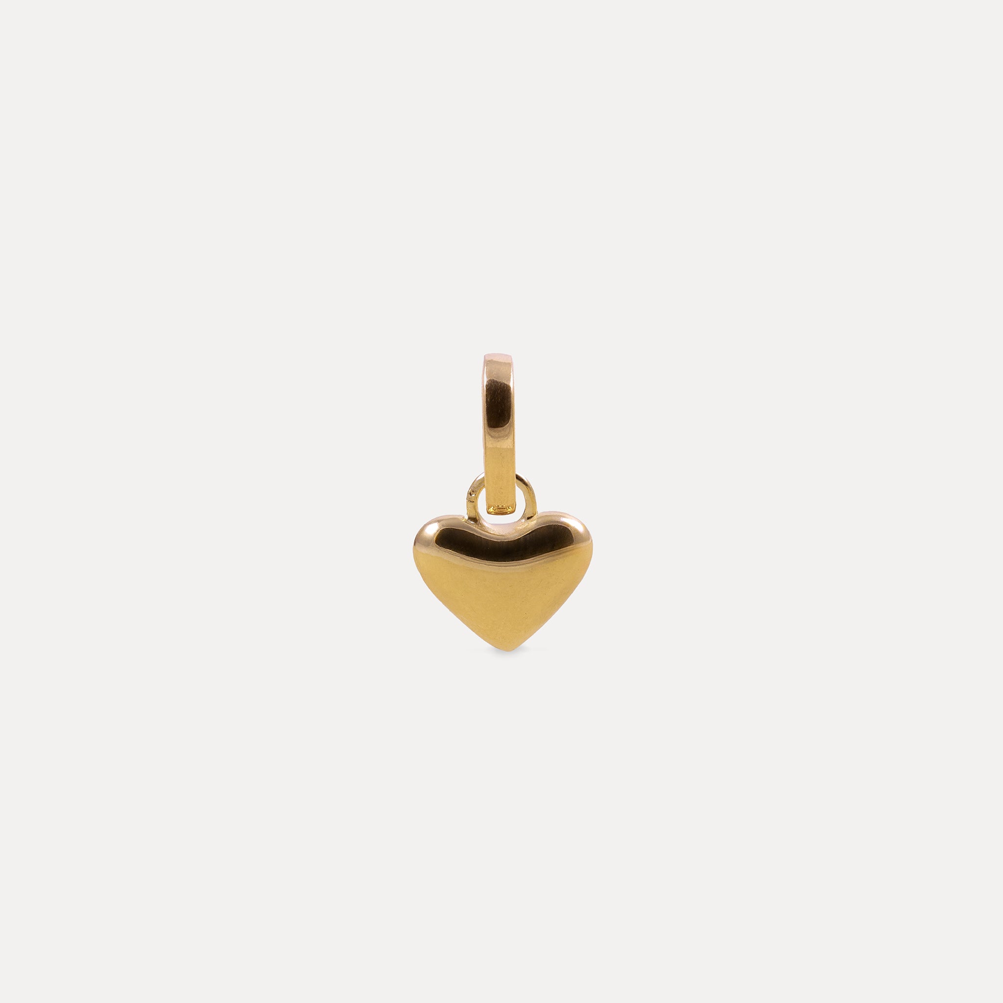 Stilnest Soft Heart Charm Anhänger Gold Vermeil Herz