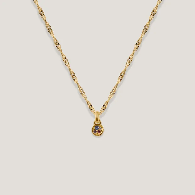 Stilnest Belong Pavé Kette Halskette 24k Gold Vermeil 45cm