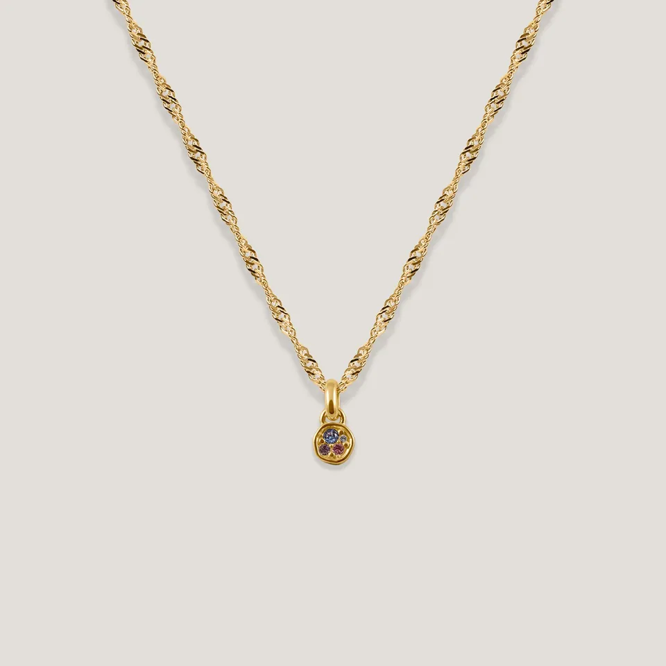 Stilnest Belong Pavé Kette Halskette 24k Gold Vermeil 45cm