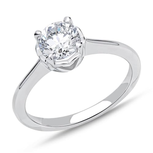 JEWLIX VR0120 Verlobungsring Silber Gr. 60mm Zirkonia