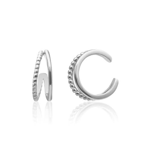 JEWLIX Ohrstecker Ear Cuffs 925 Silber zweireihig Paar