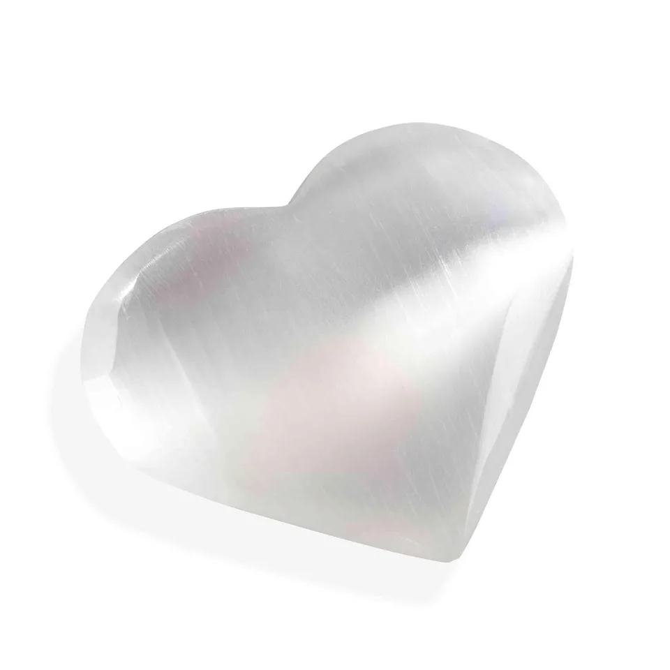 NKlaus Healing Crystals Selenit Herz 6,5x7,5cm Heilstein poliert