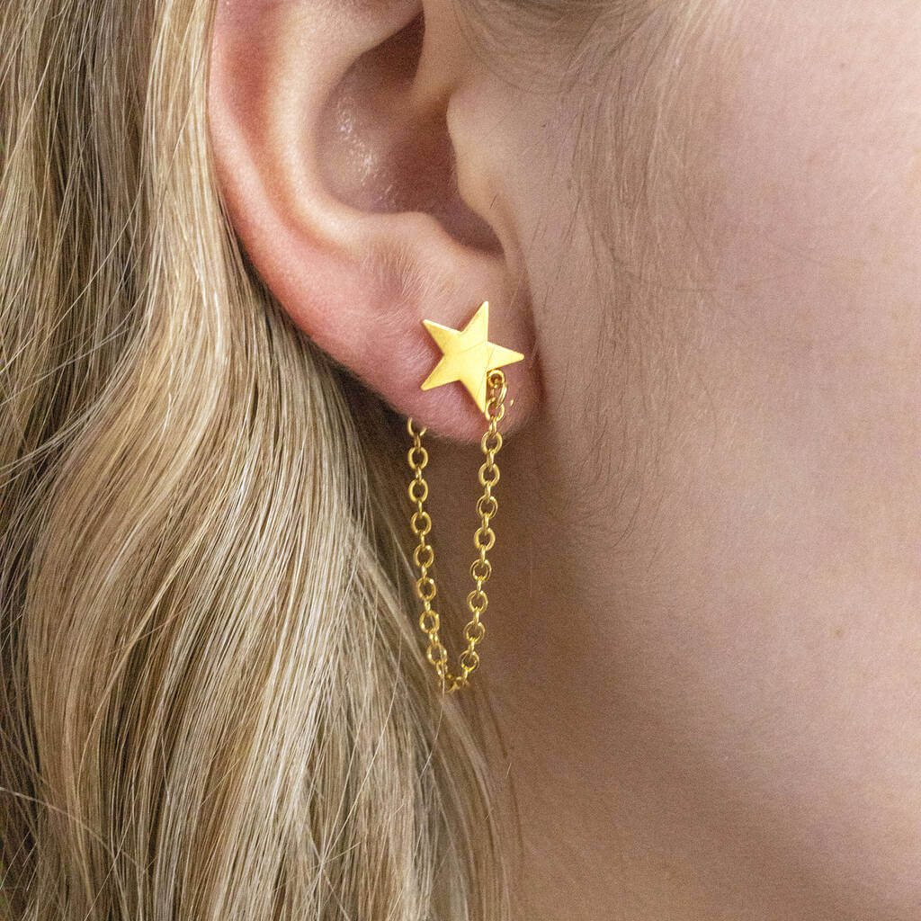 Joy by Corrine Smith Star Ohrringe Gold Kette