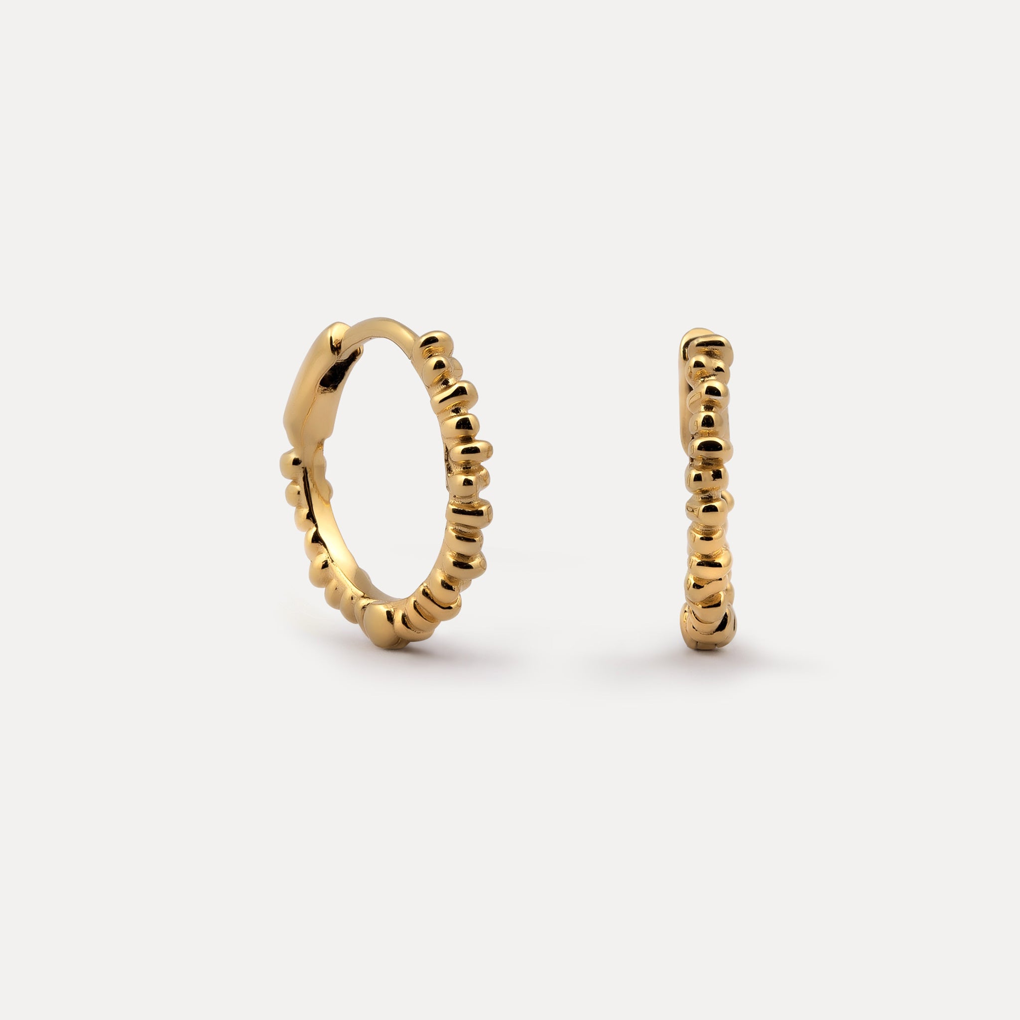 Stilnest Ore Creolen Gold Vermeil organisch