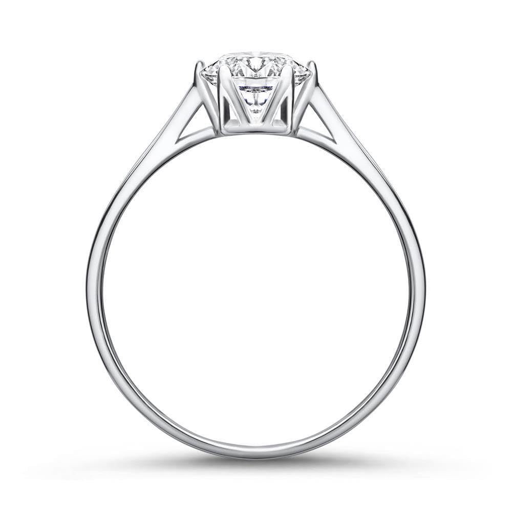 JEWLIX Verlobungsring 375 Weißgold Größe 60 Zirkonia