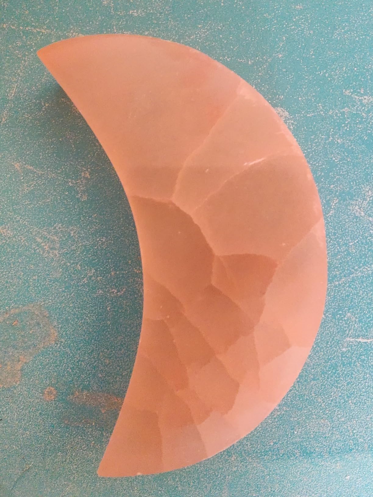 NKlaus HEALING CRYSTALS Oranger Selenit Mondplatte 8,5cm