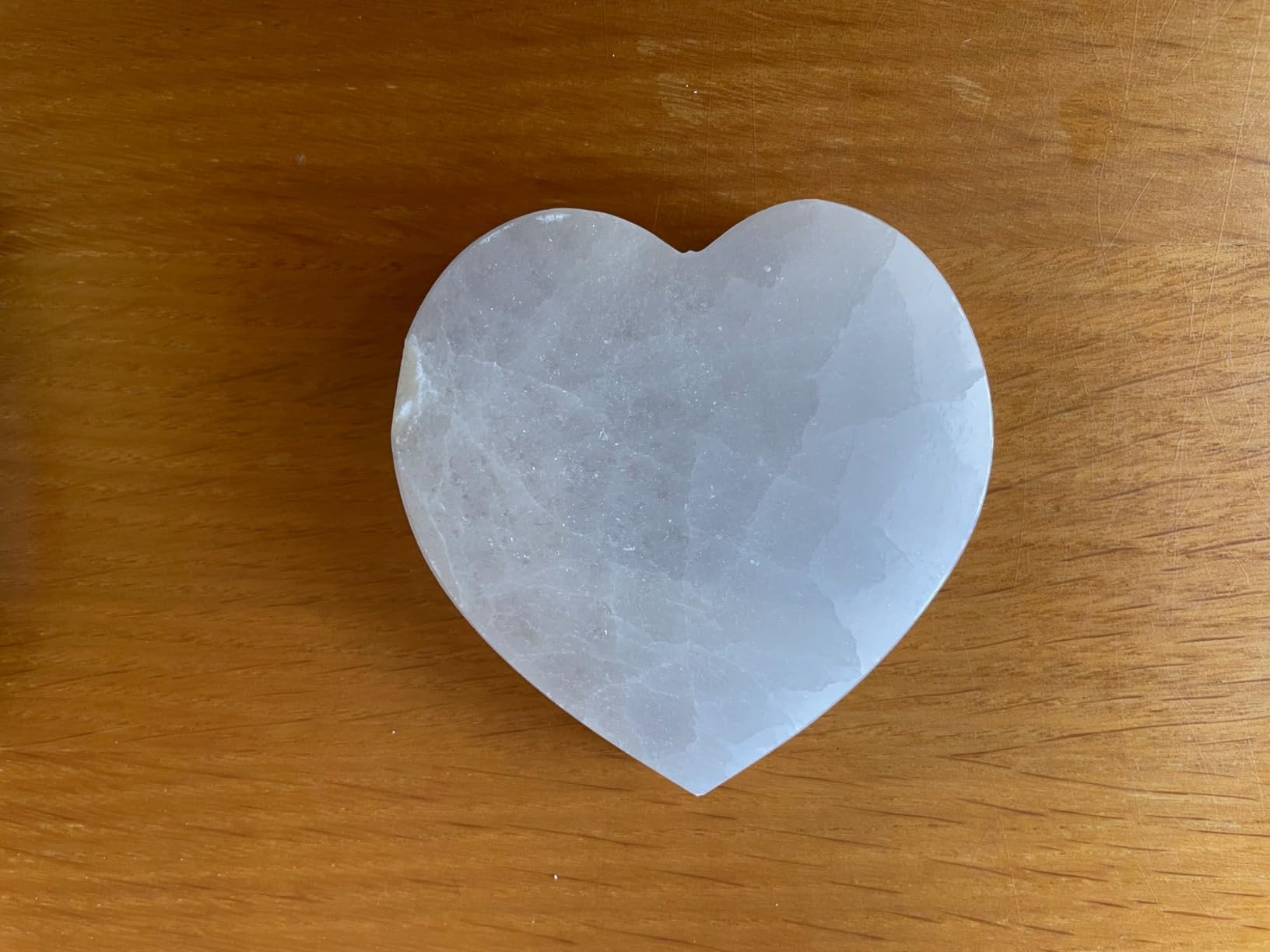 NKlaus Healing Crystals Selenit Herzplatte 7,5x8,5 cm Ladeplatte