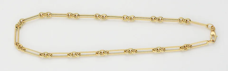 Eugen Rühle Fantasiekette Figaroanker 6mm Halskette Gelbgold