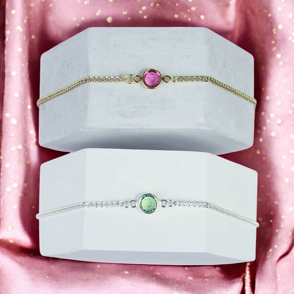 Joy by Corrine Smith Skinny Birthstone Armband Gold Silber