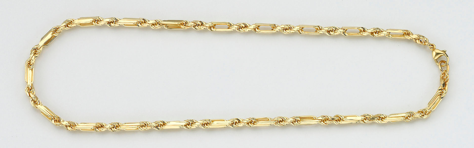 Eugen Rühle Figarokette Fantasiekette 4,5mm Halskette 585 Gelbgold