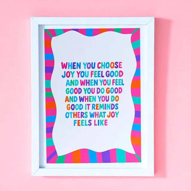 Joy by Corrine Smith Choose Joy A5 Print Spruchbild