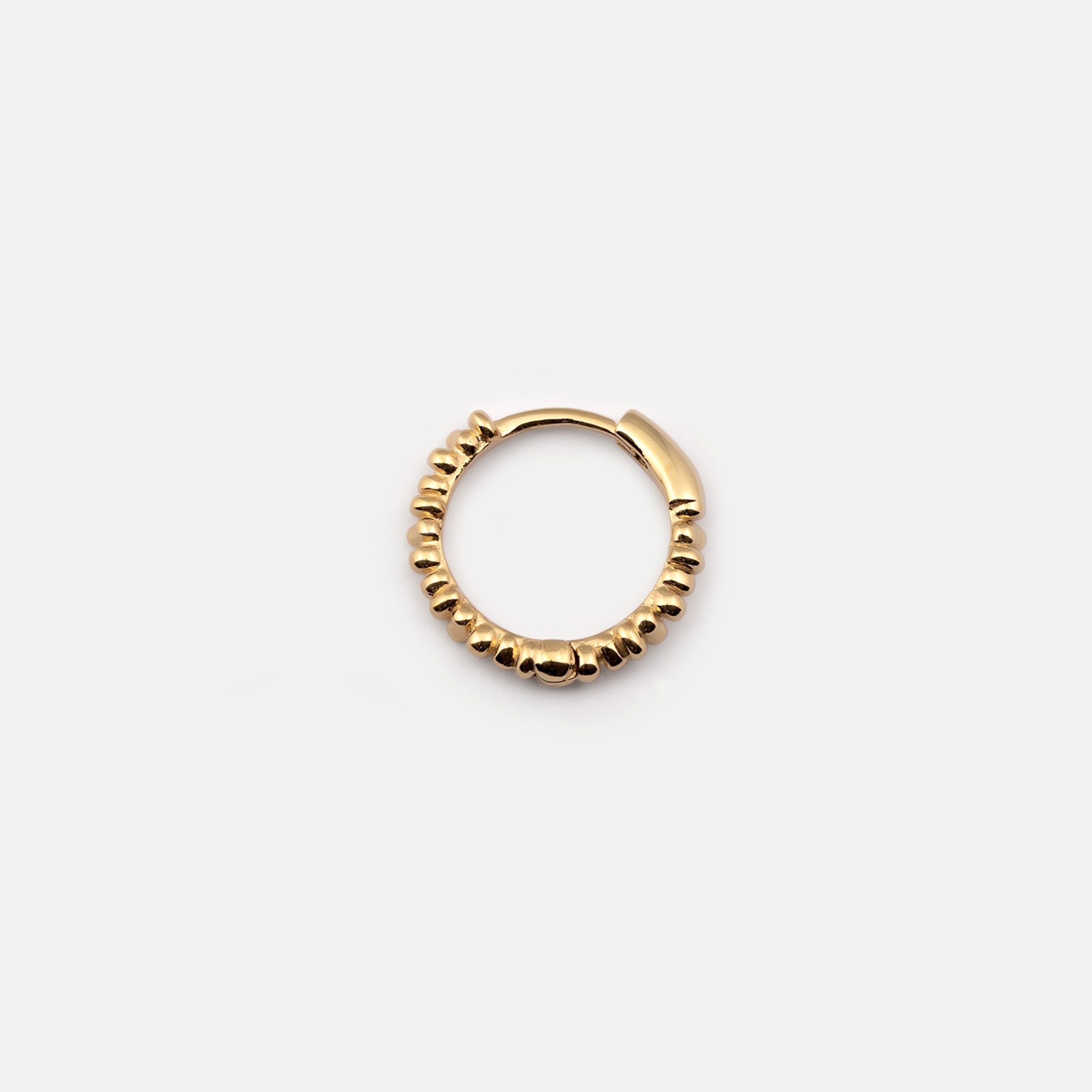 Stilnest Ore Creolen Ohrringe 24k Gold Vermeil Single organisch