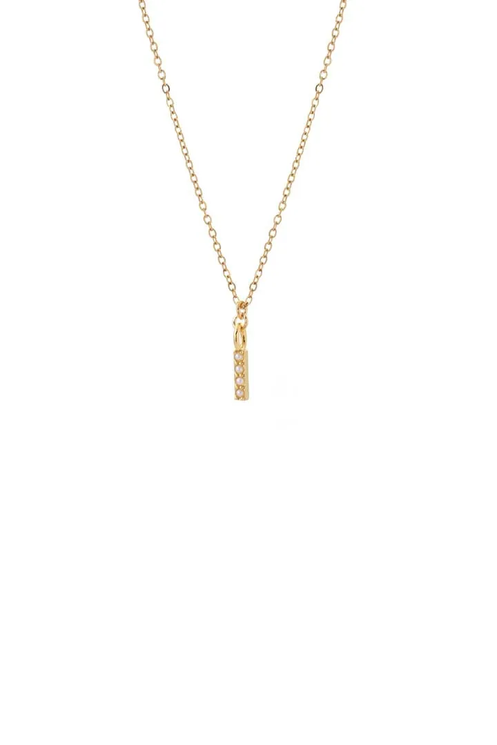 Joy by Corrine Smith Initial I Halskette Perle Gold