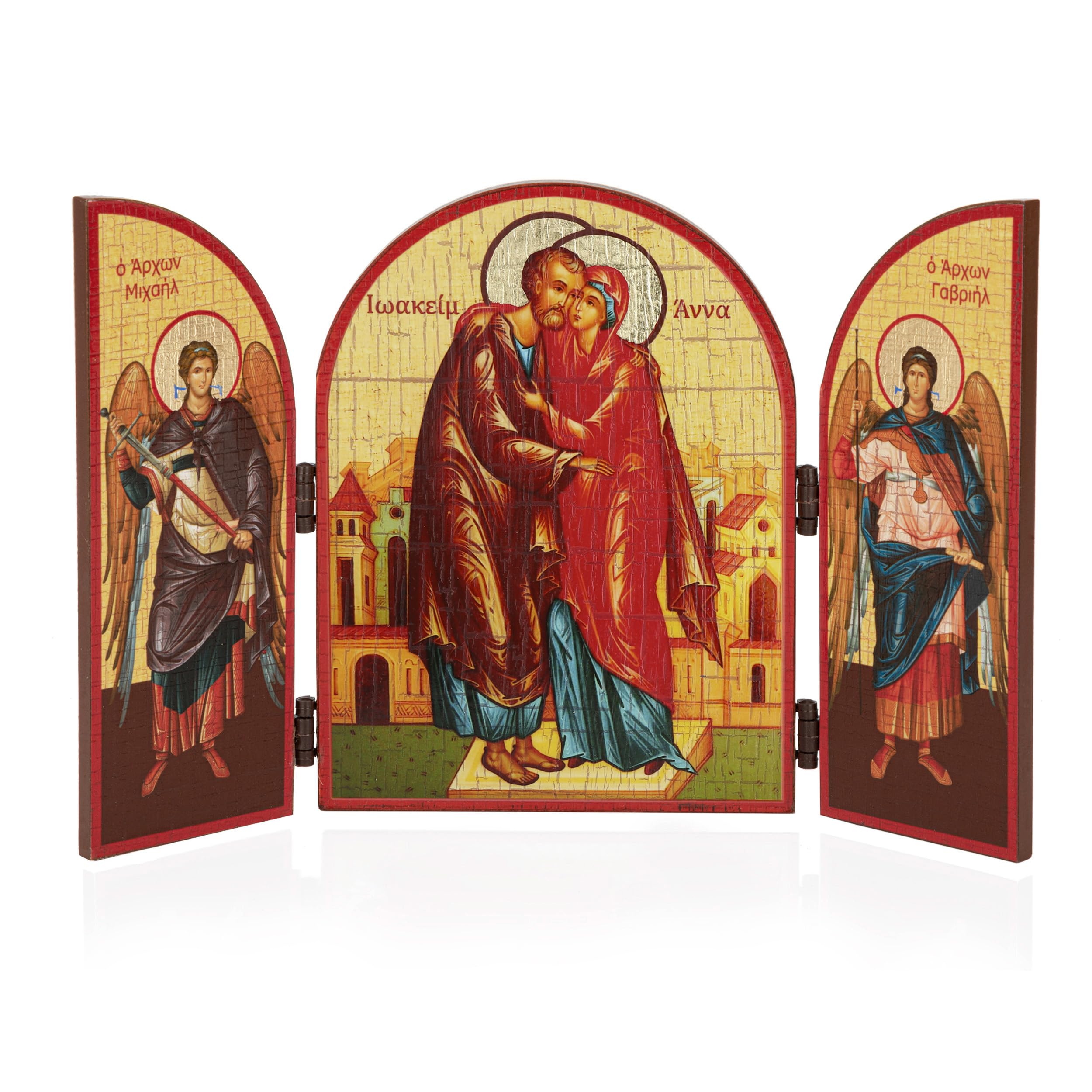 NKlaus Religious Icons Triptychon Joachim Anna Holz