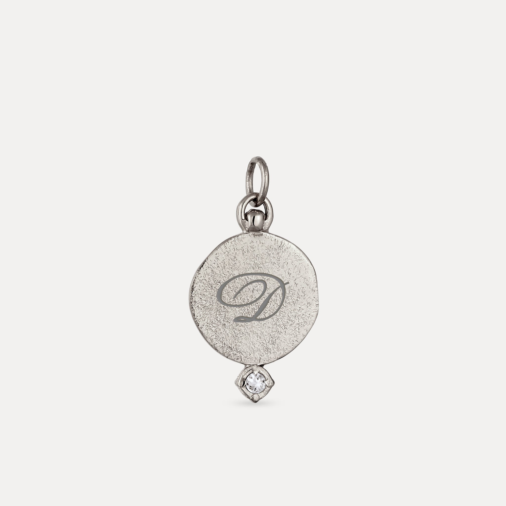 Stilnest Fluid Medallion Anhänger Saphir Matt Vermeil